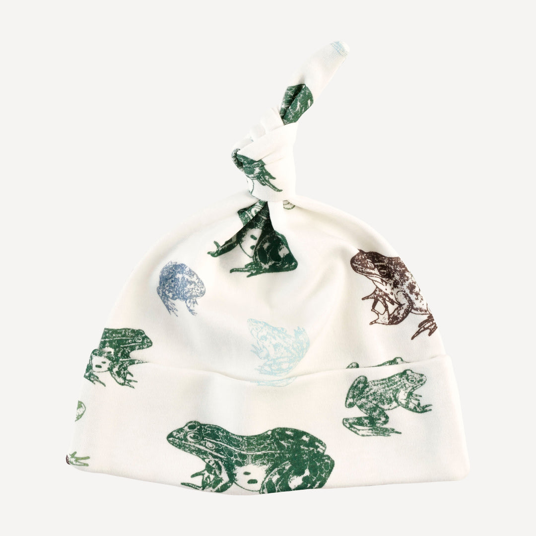 knot hat | cali frogs | organic cotton interlock