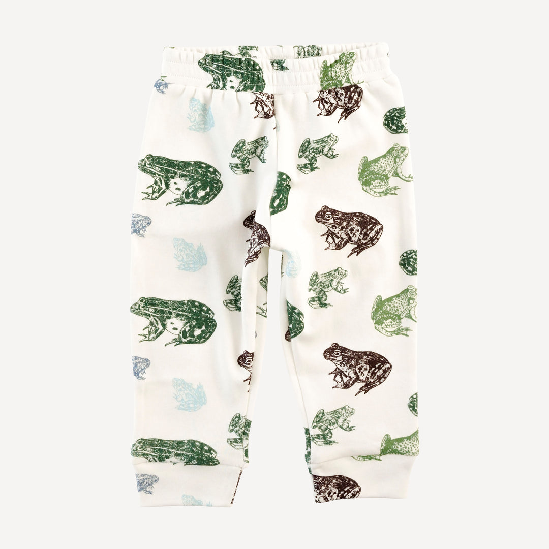 long sleeve cuffed jogger set | cali frogs | organic cotton interlock