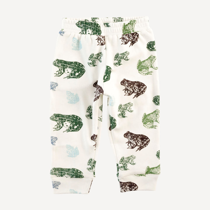 long sleeve cuffed jogger set | cali frogs | organic cotton interlock