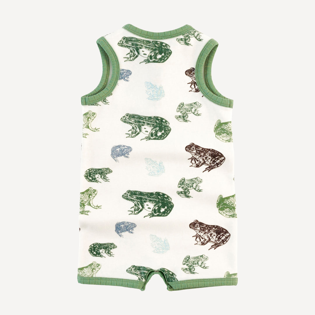 henley racerback shortie | cali frogs | organic cotton interlock
