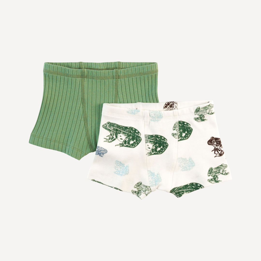 boxer set of 2 | cali frogs | organic cotton interlock