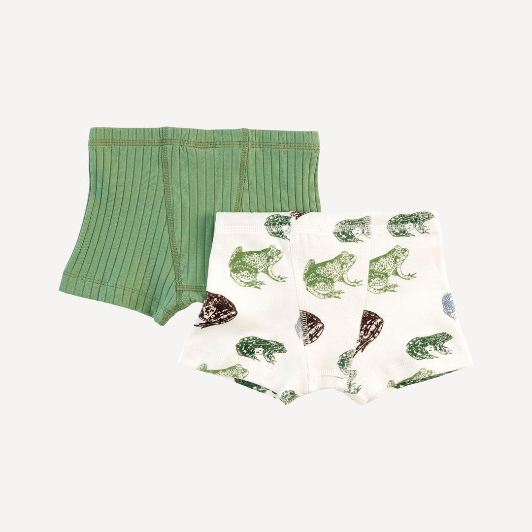 boxer set of 2 | cali frogs | organic cotton interlock