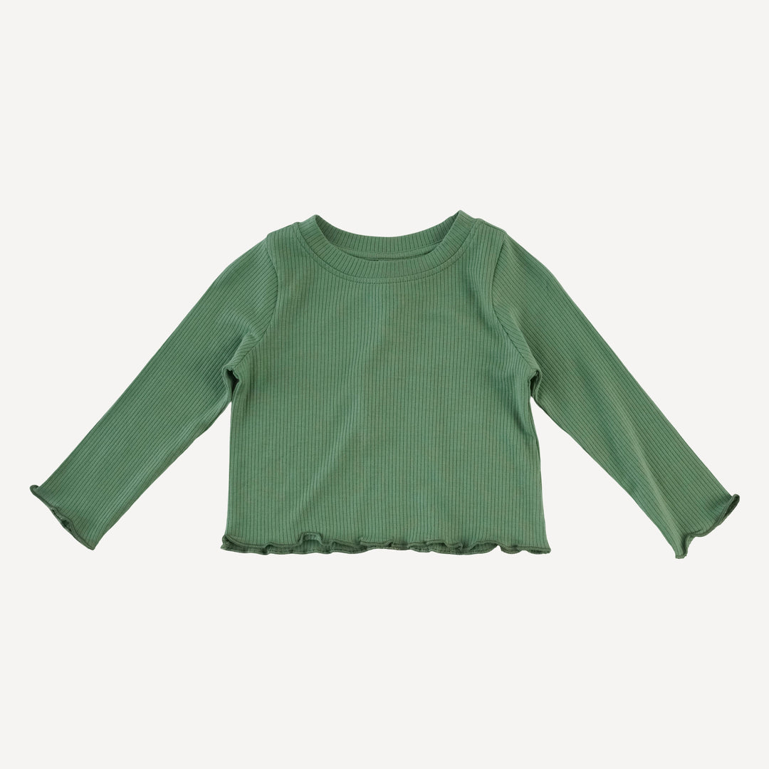 long sleeve jade set | elm | modal skinny rib