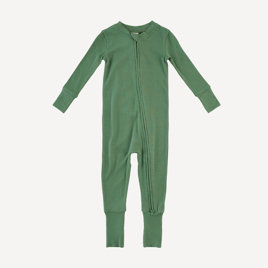 long sleeve convertible zippy pj | elm | modal skinny rib