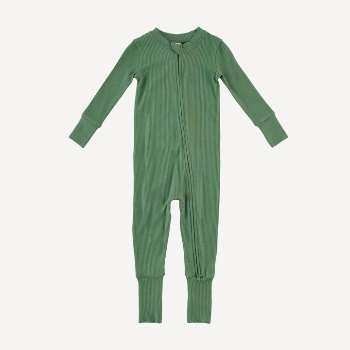 long sleeve convertible zippy pj | elm | modal skinny rib
