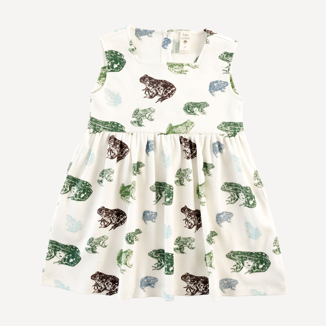 sleeveless square neck tunic | cali frogs | organic cotton interlock