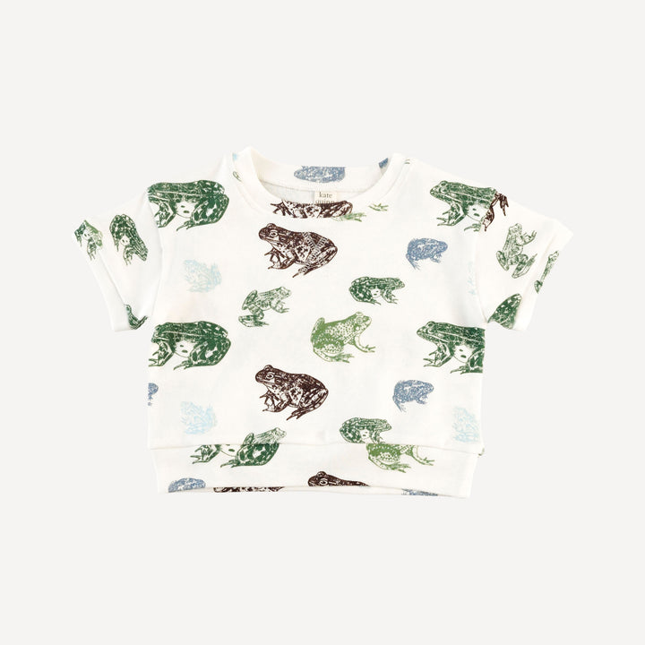 short sleeve relaxed cuffed jogger set | cali frogs | organic cotton interlock