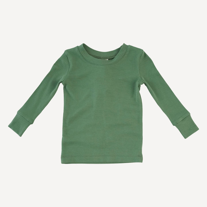 long sleeve crew neck pj set | elm | modal skinny rib