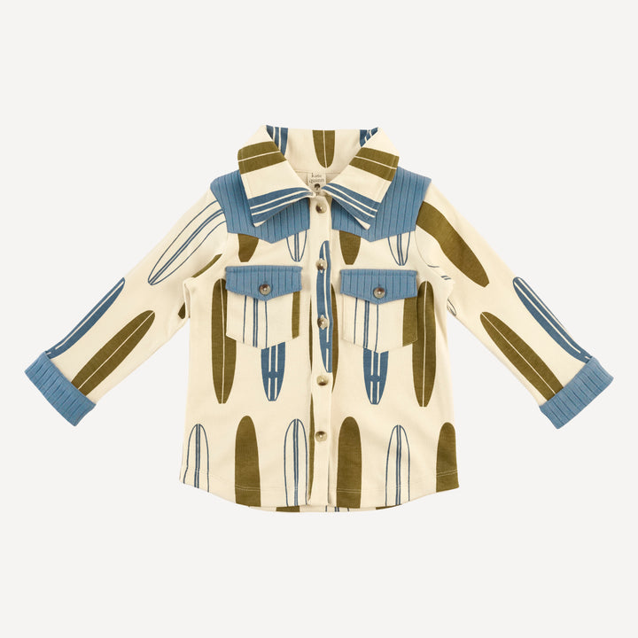 long sleeve cowboy shirt | longboard | organic cotton interlock