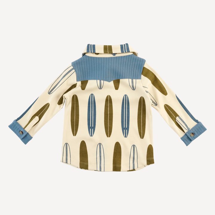 long sleeve cowboy shirt | longboard | organic cotton interlock