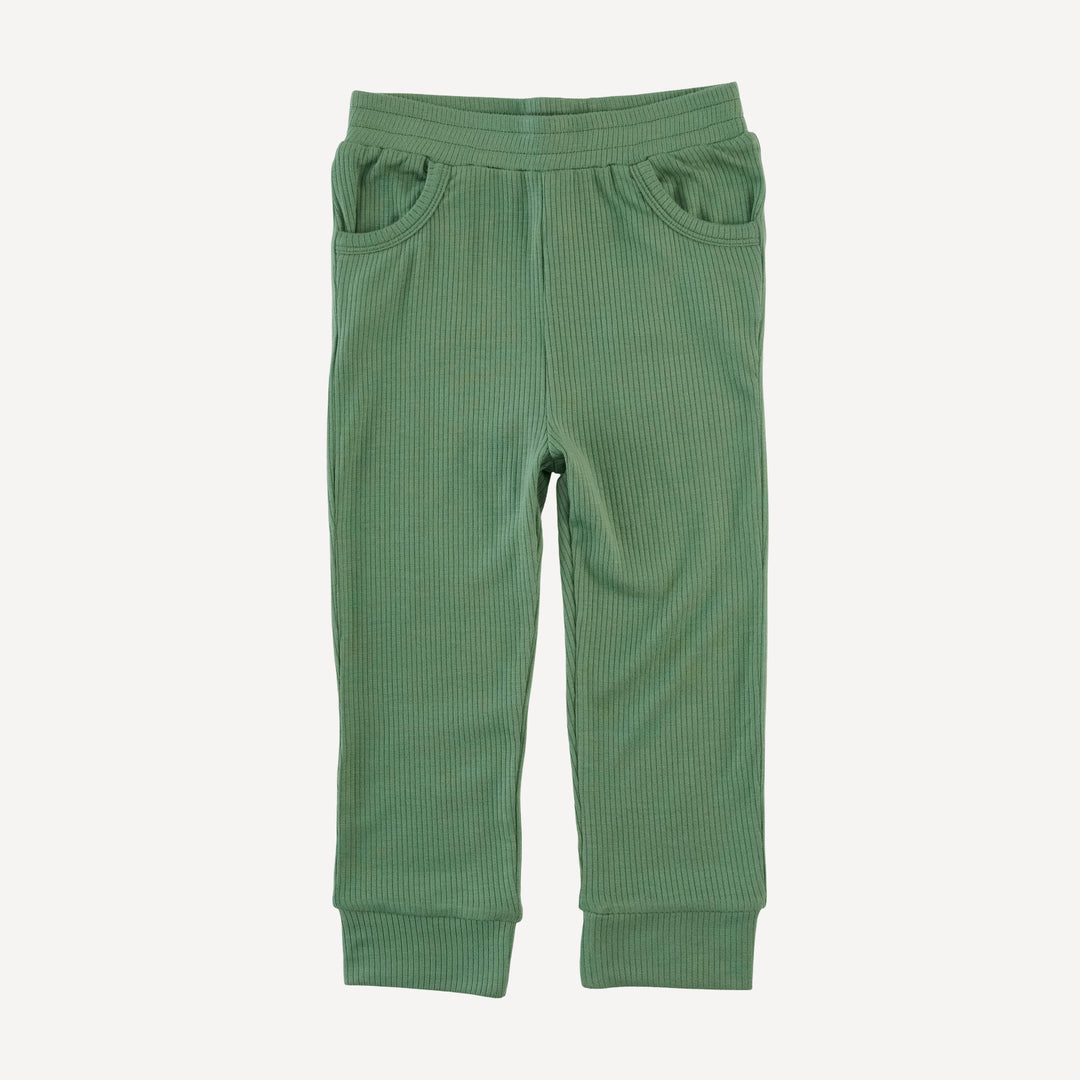 cuffed pocket jogger | elm | modal skinny rib
