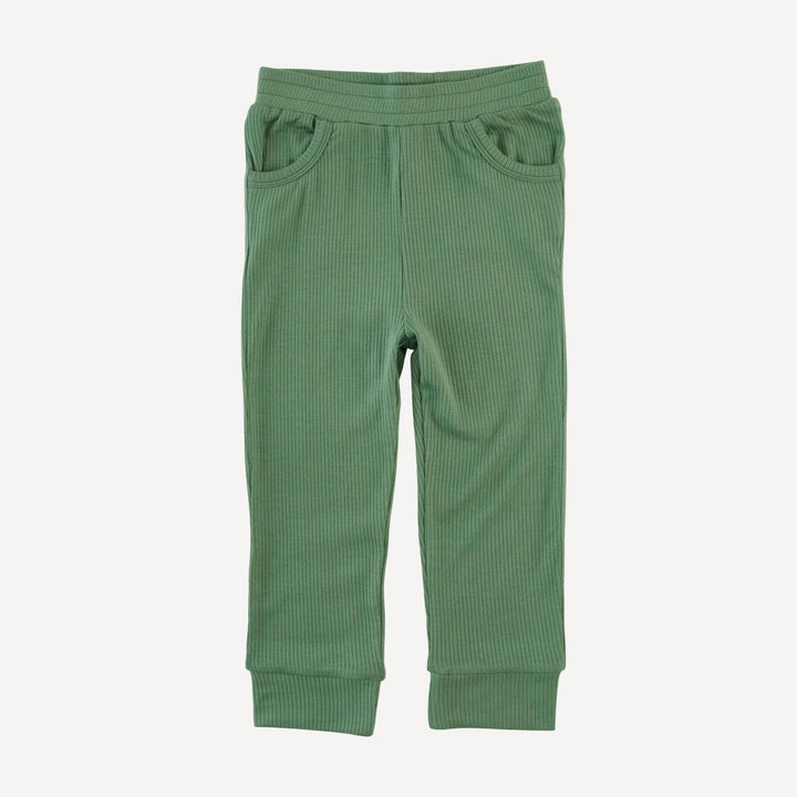 cuffed pocket jogger | elm | modal skinny rib