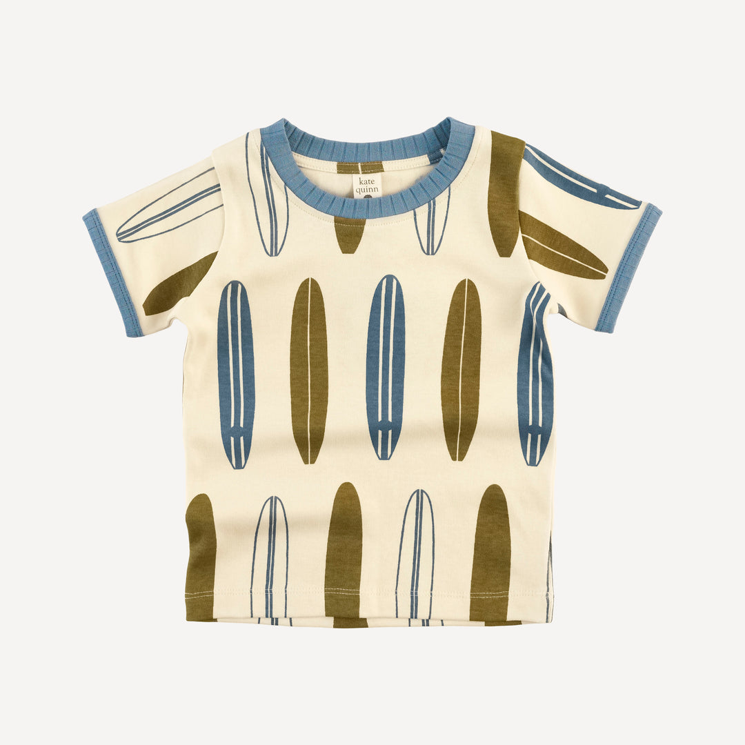 short sleeve ringer tee | longboard | organic cotton interlock