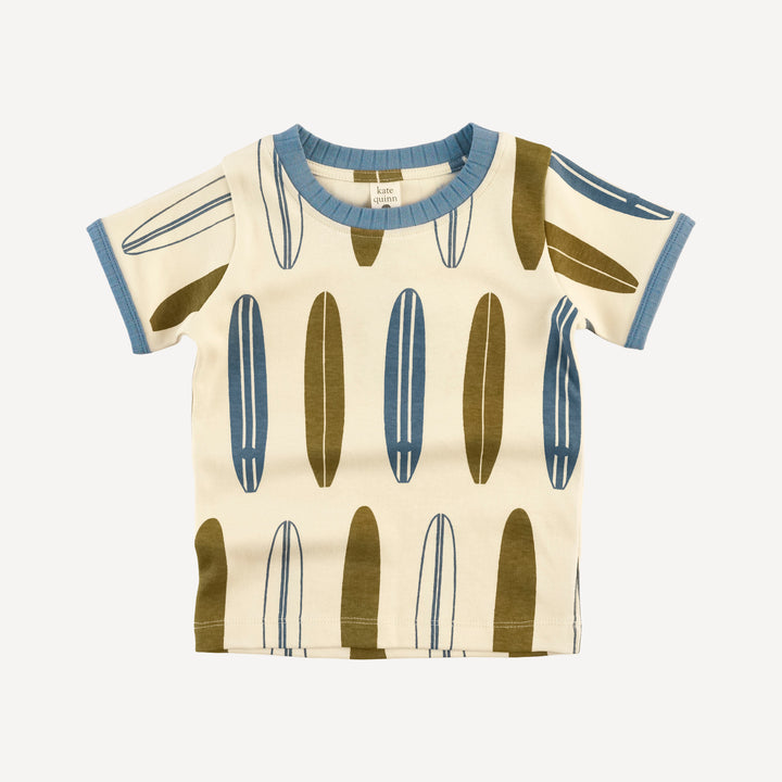 short sleeve ringer tee | longboard | organic cotton interlock