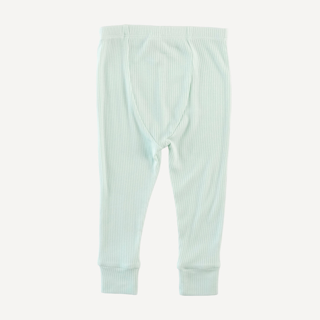 long sleeve crew neck pj set | sea mist | modal skinny rib