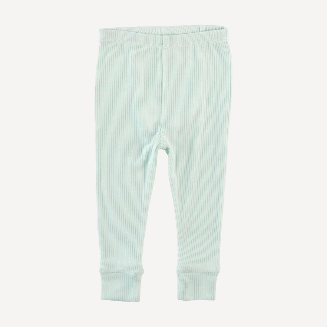 long sleeve crew neck pj set | sea mist | modal skinny rib