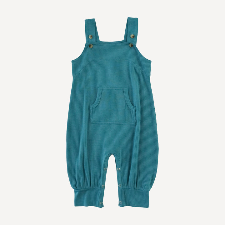 kanga button sport overall | teal | modal skinny rib