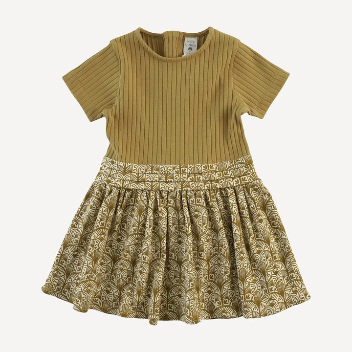 short sleeve classic ballet dress | fennel deco arches | organic cotton interlock