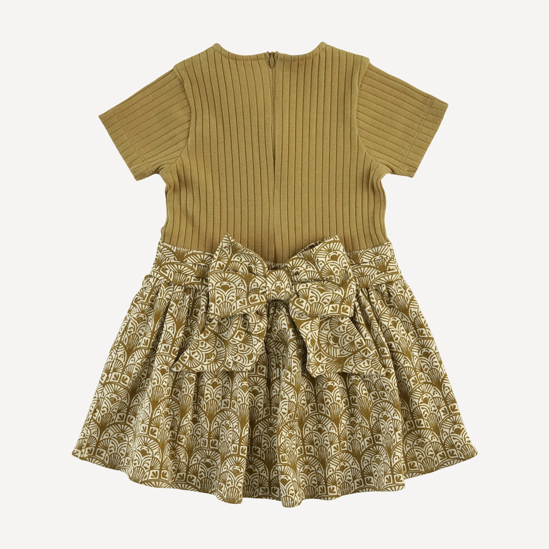short sleeve classic ballet dress | fennel deco arches | organic cotton interlock
