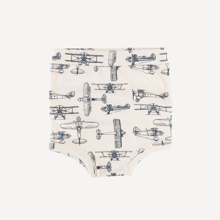 retro bloomer | vintage airplane | organic cotton interlock