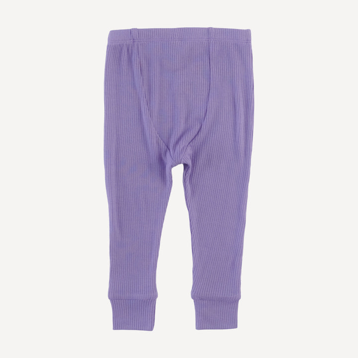 long sleeve crew neck pj set | paisley purple | modal skinny rib