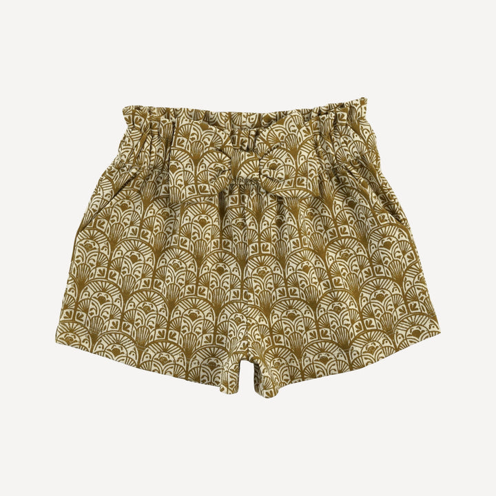 paper bag short | fennel deco arches | organic cotton interlock