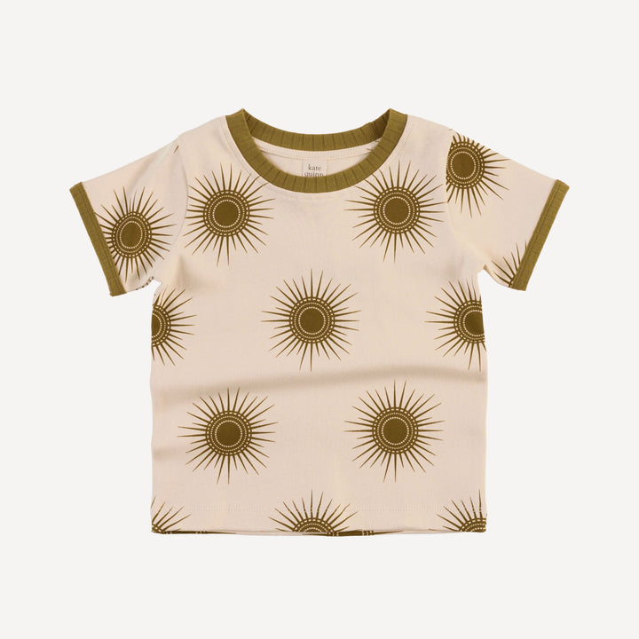 short sleeve ringer tee | neutral sun | organic cotton interlock