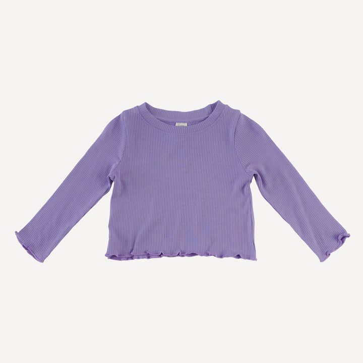 long sleeve jade set | paisley purple | modal skinny rib