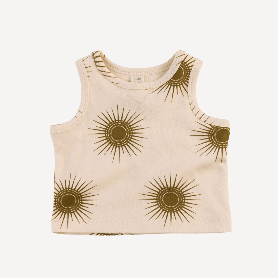topstitch tank + relaxed short set | neutral sun | organic cotton interlock