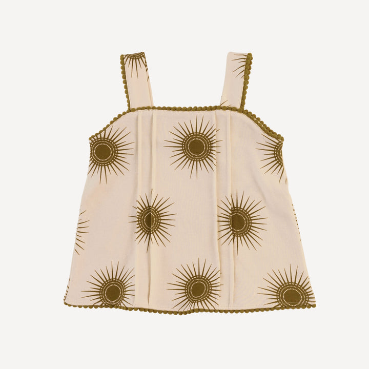 pintuck pom pom top + short set | neutral sun | organic cotton interlock