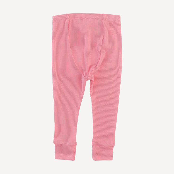 long sleeve crew neck pj set | french pink | modal skinny rib
