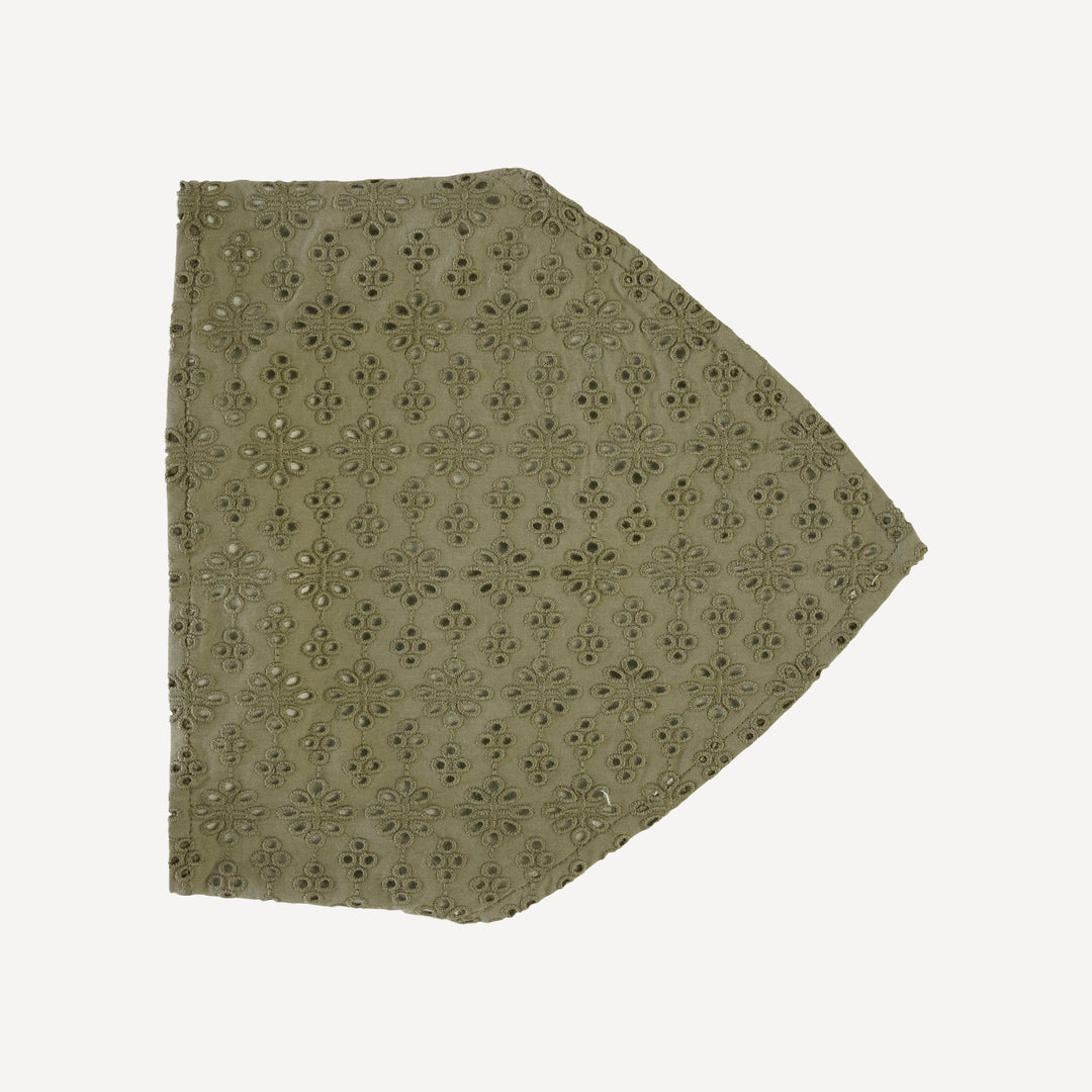 bandana headband | deep moss | organic cotton woven eyelet