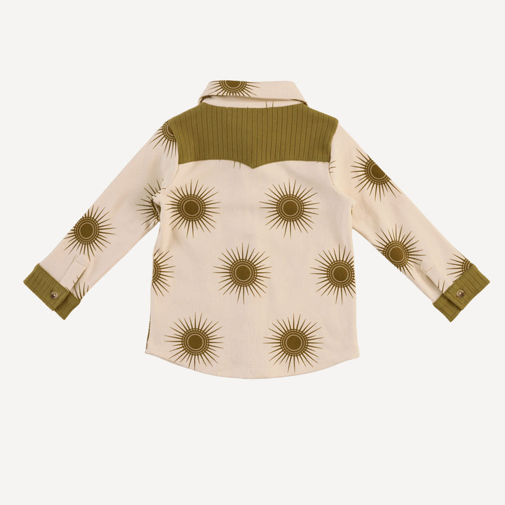 long sleeve cowboy shirt | neutral sun | organic cotton interlock