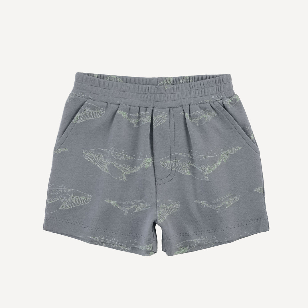 relaxed short | blue whale | organic cotton interlock