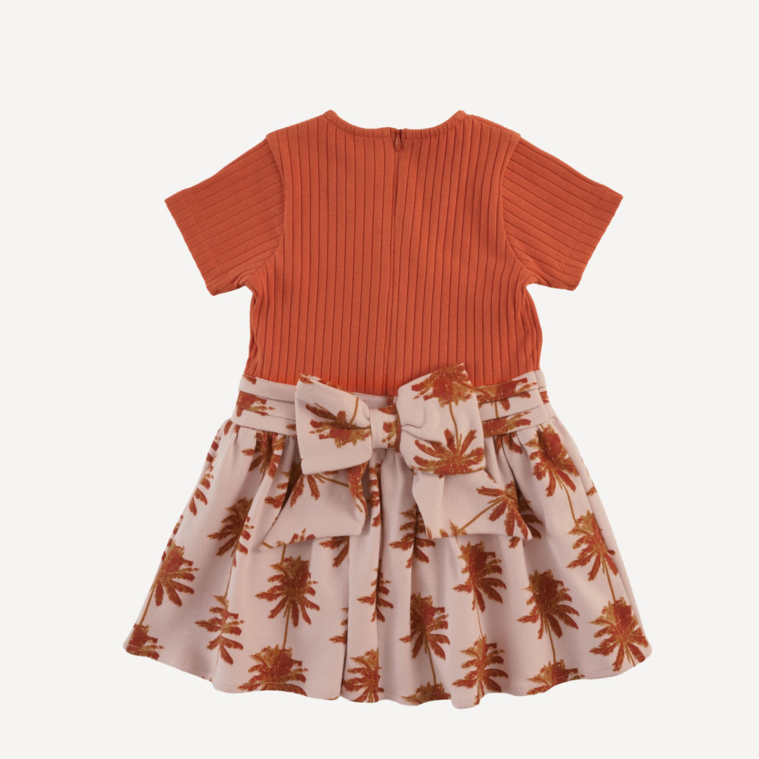 short sleeve classic ballet dress | mango palm | organic cotton interlock