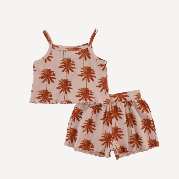 jade short set | mango palm | organic cotton interlock