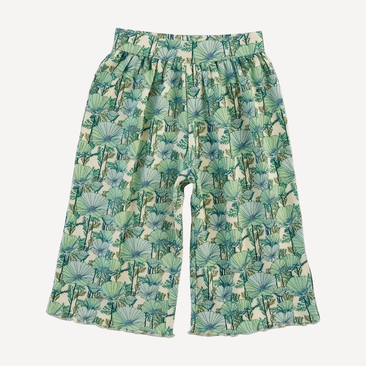 jade set | small aqua poppies | organic cotton interlock