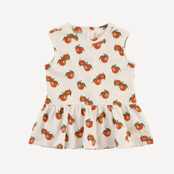 sleeveless kate top | clementine | organic cotton interlock