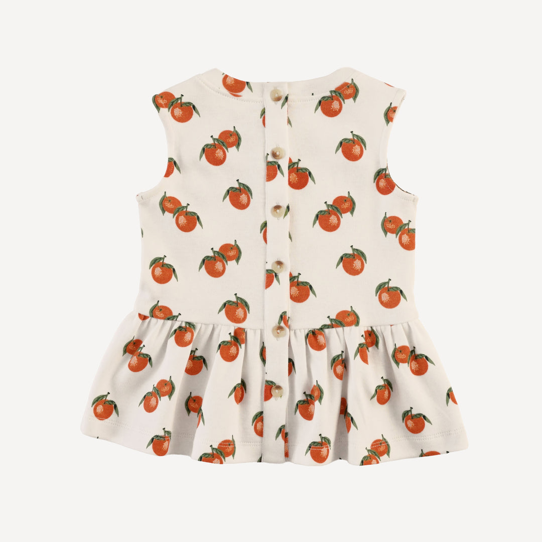 sleeveless kate top | clementine | organic cotton interlock