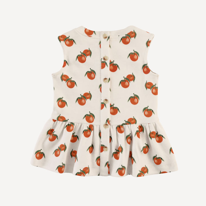 sleeveless kate top | clementine | organic cotton interlock