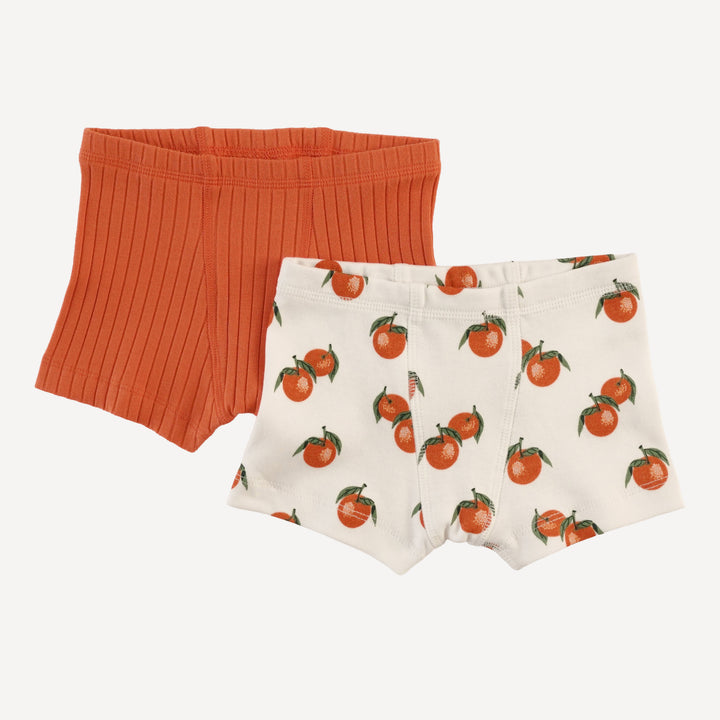 boxer set of 2 | clementine | organic cotton interlock