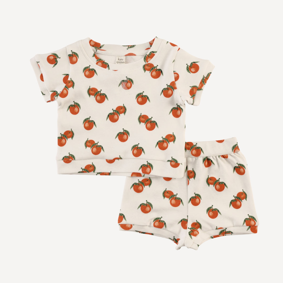 jamie short set | clementine | organic cotton interlock