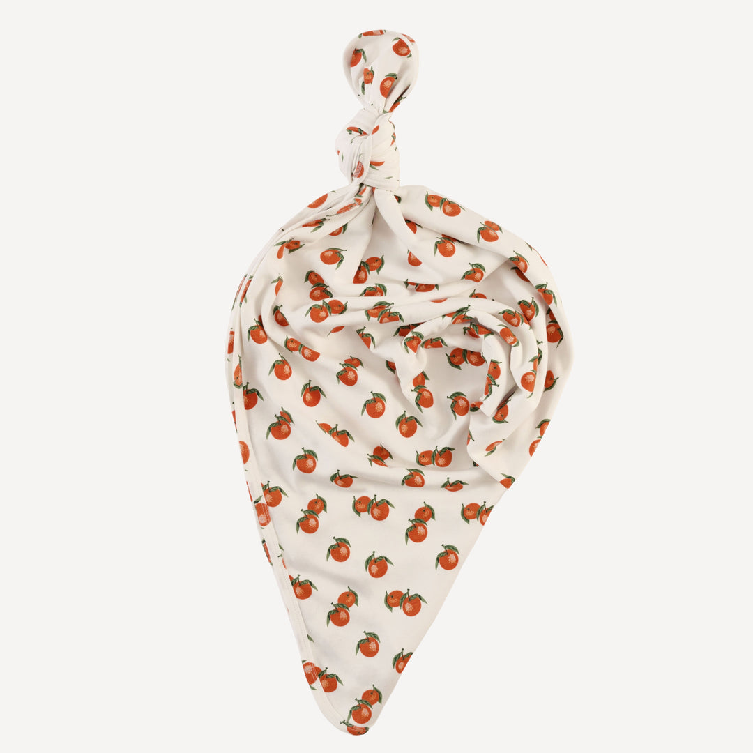 single layer blanket | clementine | organic cotton interlock