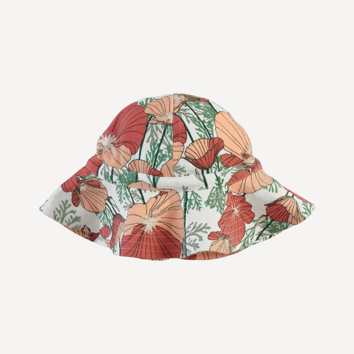sun hat | california poppies | organic cotton interlock
