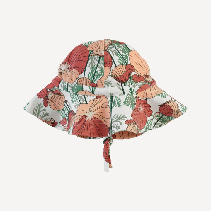 sun hat | california poppies | organic cotton interlock