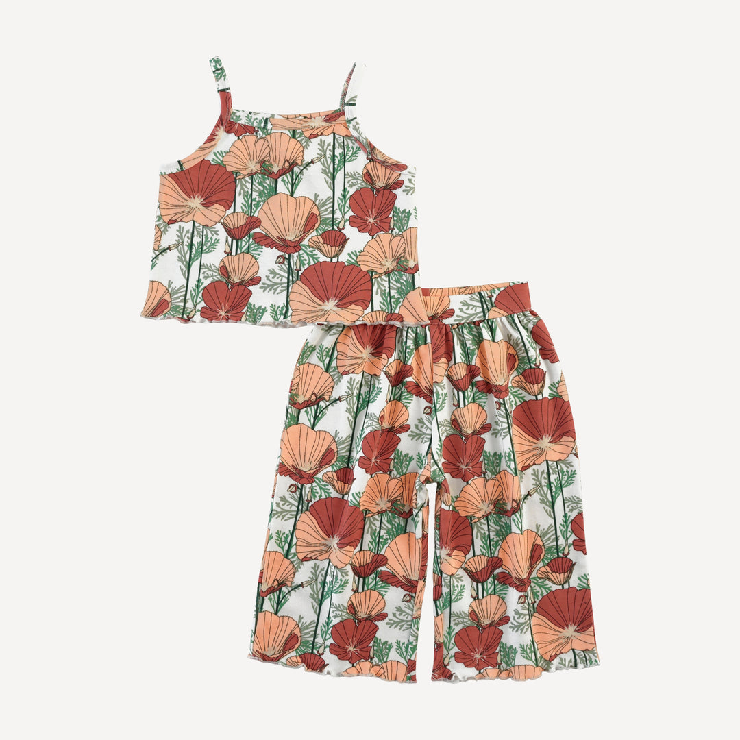 jade set | california poppies | organic cotton interlock