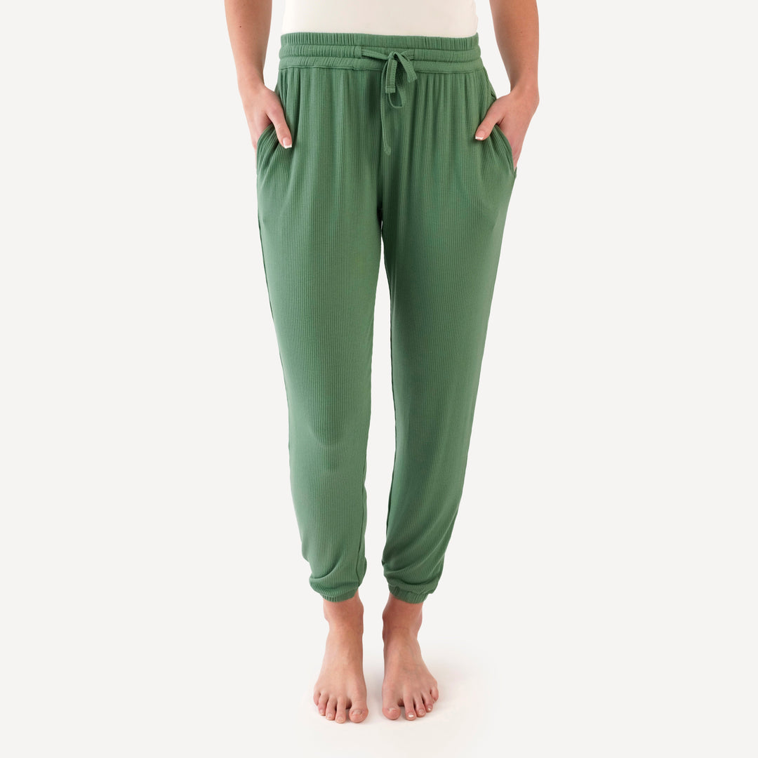 womens relaxed jogger | elm | modal skinny rib