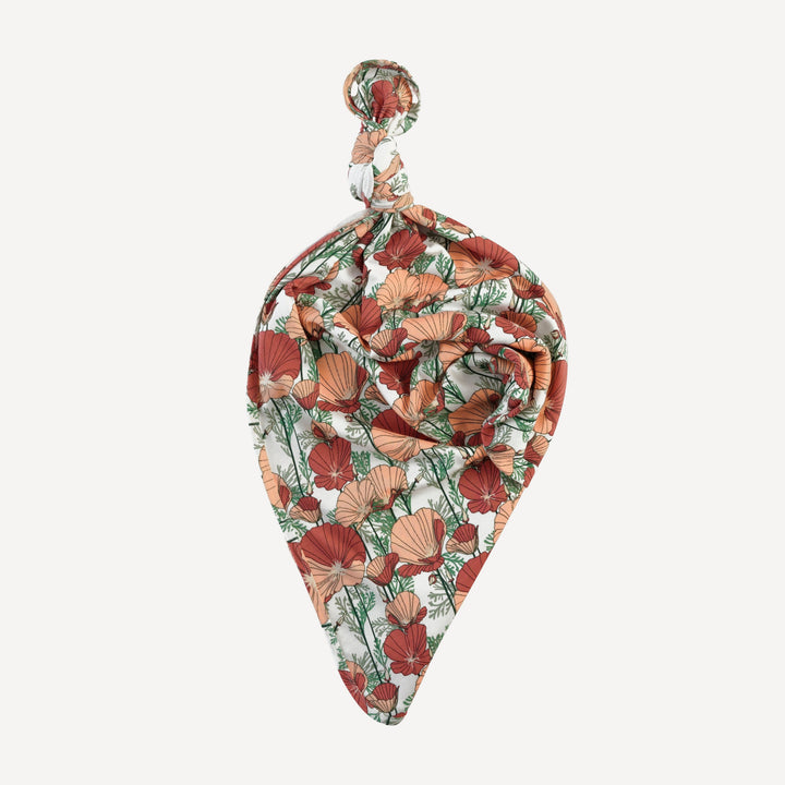 single layer blanket | california poppies | organic cotton interlock