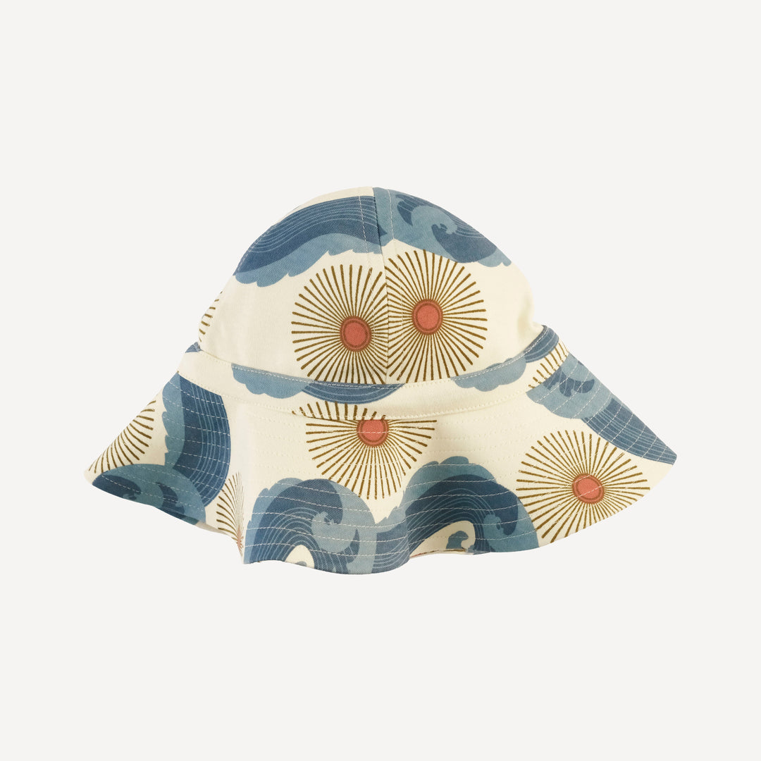 sun hat | blue ocean sun | organic cotton interlock