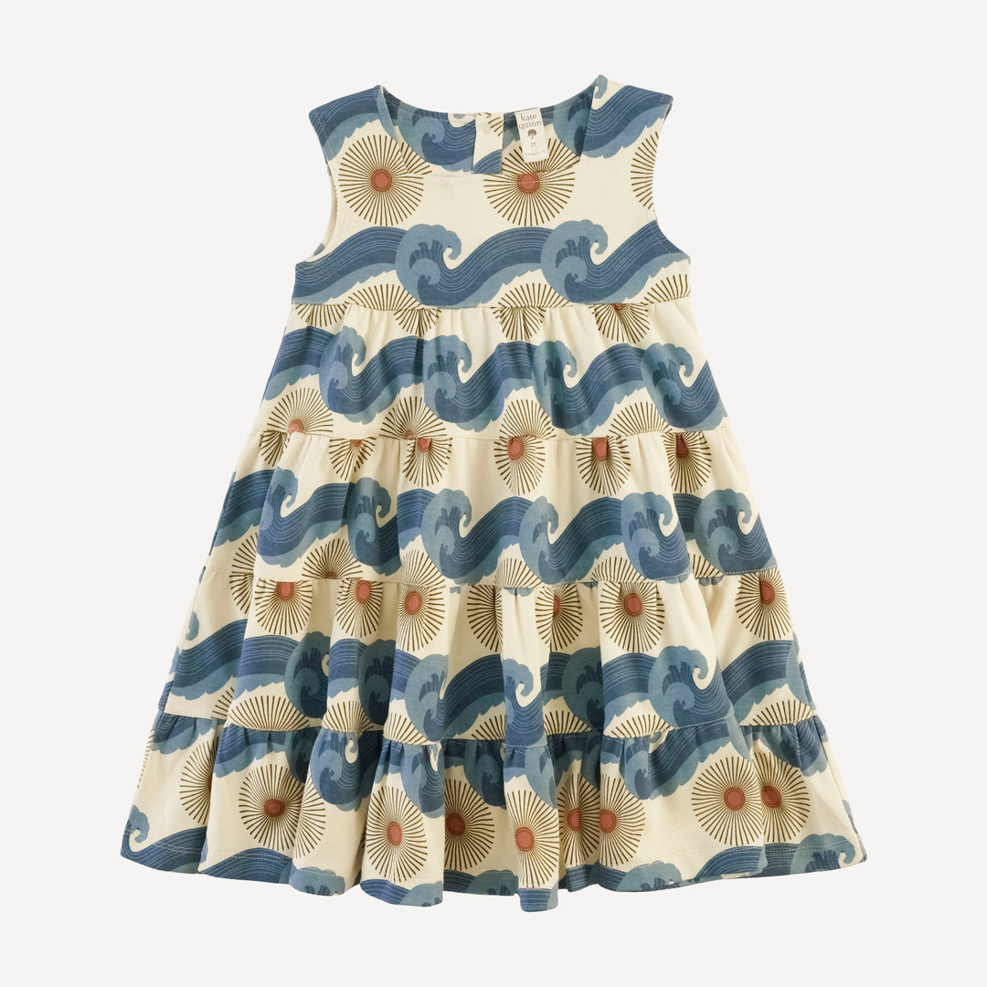 fiesta dress | blue ocean sun | organic cotton interlock